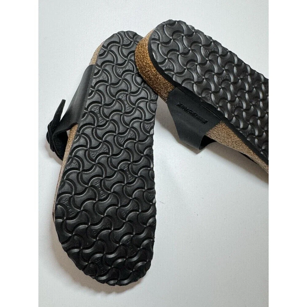 Birkenstock Gizeh Birko-Flor Sandals Black Kids Size US C 12 EU 30 Girls NARROW